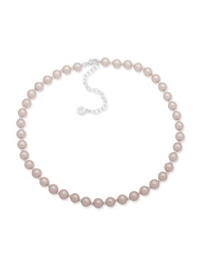 Silvertone and Faux Pearl Collar Necklace
