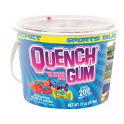 Quench Gum, Team Sports Bucket, Assorted Gum Flavors, 200 Count