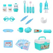 29/15 Pcs Toy Doctor Kit Doctor Kit for Kids Doctor Med Playset with Sound & Light Effect Coat Role Playing Pink/Blue