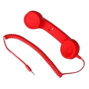 Retro Mic Telephone Phone Handset Receiver Radiation Proof For Cellphone 3.5mm