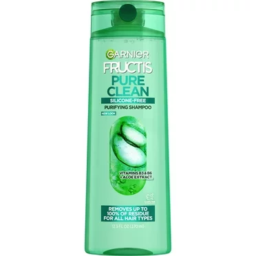 Garnier Fructis Pure Clean Purifying Shampoo, for All Hair Types, 12.5 fl oz
