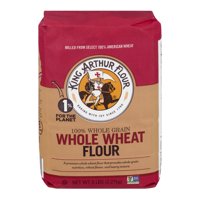 (2 Pack) King Arthur Flour 100% Premium Whole Wheat Flour 5 lb. Bag