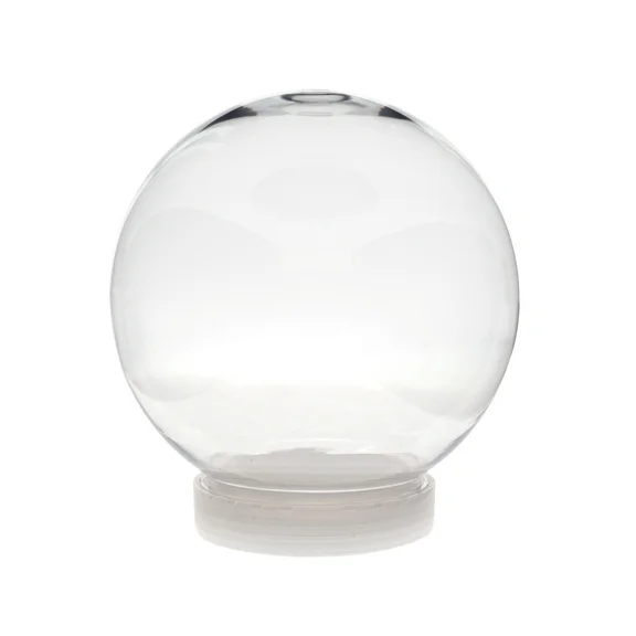 Creative Hobbies Clear Plastic Water Snow Globe, with Screw Off Cap