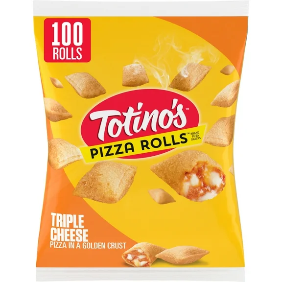 Totino's Pizza Rolls, Triple Cheese Flavored, Frozen Snacks, 100 Ct