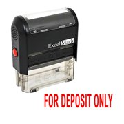 FOR DEPOSIT ONLY Self Inking Rubber Stamp - Red Ink (42A1539WEB-R)