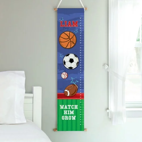 Personalized Watch Him Grow Sports Growth Chart