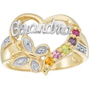 Personalized Family Jewelry Grandma's Blessing Ring available in Sterling Silver, Gold over Silver, Yellow and White Gold