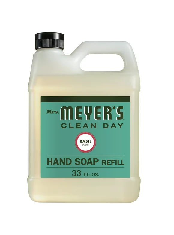 Mrs. Meyers Liquid Hand Soap Refill, Basil, 33 fl oz