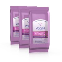 Vagisil, Anti-Itch Medicated Wipes, Maximum Strength For Instant Itch Release, 20 Wipes (3 Pack)