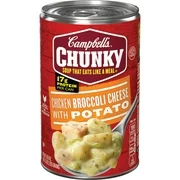 (4 pack) Campbell's Chunky Soup, Chicken Broccoli Cheese with Potato Soup, 18.8 Ounce Can