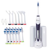 S520wh sonic toothbrush- includes 20 accessories: 12 brush heads & more - white