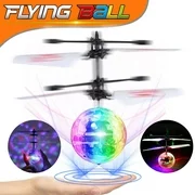 Flying Ball Toys, RC Toy for Kids Boys Girls Gifts Rechargeable Light Up Ball Drone Infrared Induction Helicopter Hands Controlled for Indoor and Outdoor Games