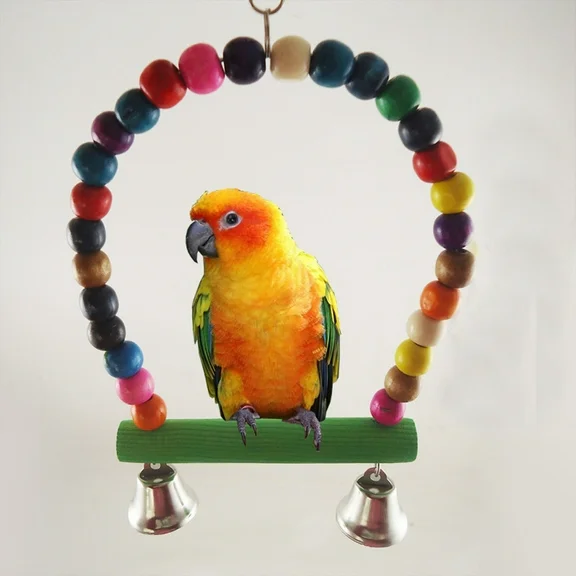 60% Off Clear! SUWHWEA Pet Bird Parrot Parakeet Budgie Cockatiel Cage Swing Toys Hanging Toy Pet Supplies on Clearance Fall Savings in Season
