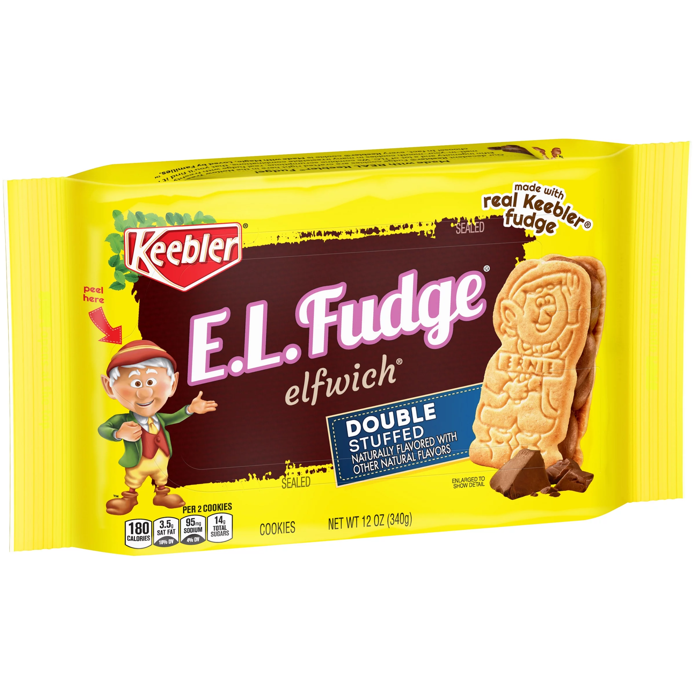Keebler E.L.Fudge Elfwich Double Stuffed Cookies 12 oz
