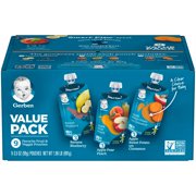 (Pack of 9) Gerber Toddler Baby Food Value Pack Banana Blueberry Apple Pear Peach & Apple Sweet Potato with Cinnamon 3.5 oz Pouches