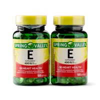 Spring Valley Vitamin E Softgels 400 IU, 100 Count, 2 Pack