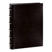 Pioneer Photo Albums Leather Bookbound 300 Pkt 4x6 Photo Album, Black