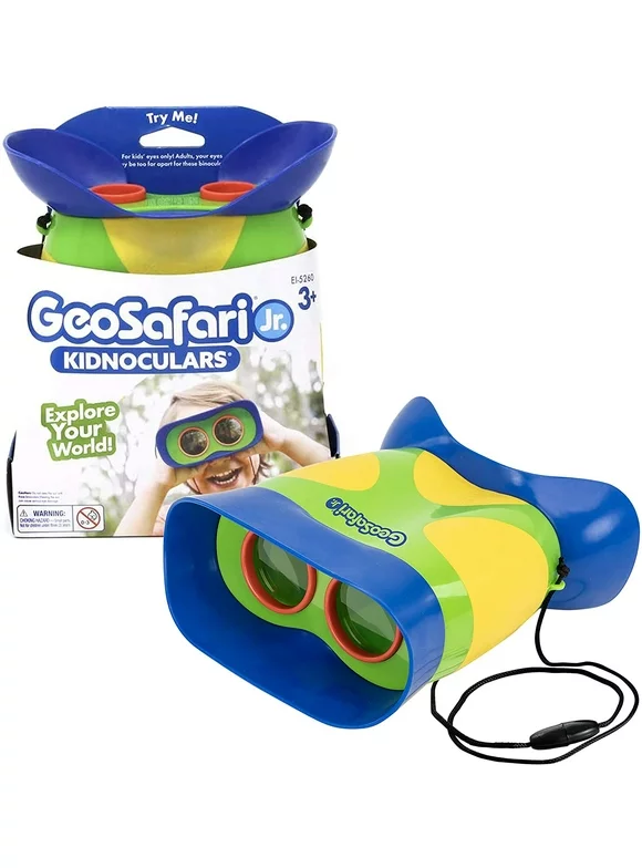 Educational Insights GeoSafari Jr. Kidnoculars 2X Binoculars for Kids, Easter Toys for Boys and Girls, Science Set, Ages 3+