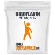 BulkSupplements Riboflavin (Vitamin B2) Powder Vitamin Supplements - Energy Vitamins - Migraine Supplements - Natural Headache Relief (50 Grams)