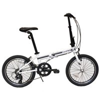 ZiZZO CAMPO 20" 7-Speed Alloy Folding Bicycle, all genders, Matte White