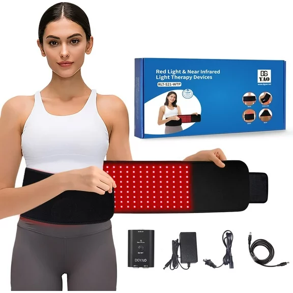 DGYAO Red Light Therapy Belt for Body Lower Back Infrared Light Therapy Wrap Pad Easy Flexible Pain Relief
