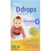 2 Pack - Ddrops Baby Liquid Vitamin D3 400 IU 2.50 mL (90 drops)