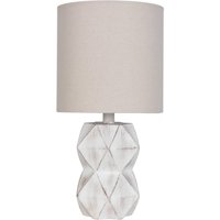 Better Homes & Gardens White Wash Faceted Faux Wood Table Lamp