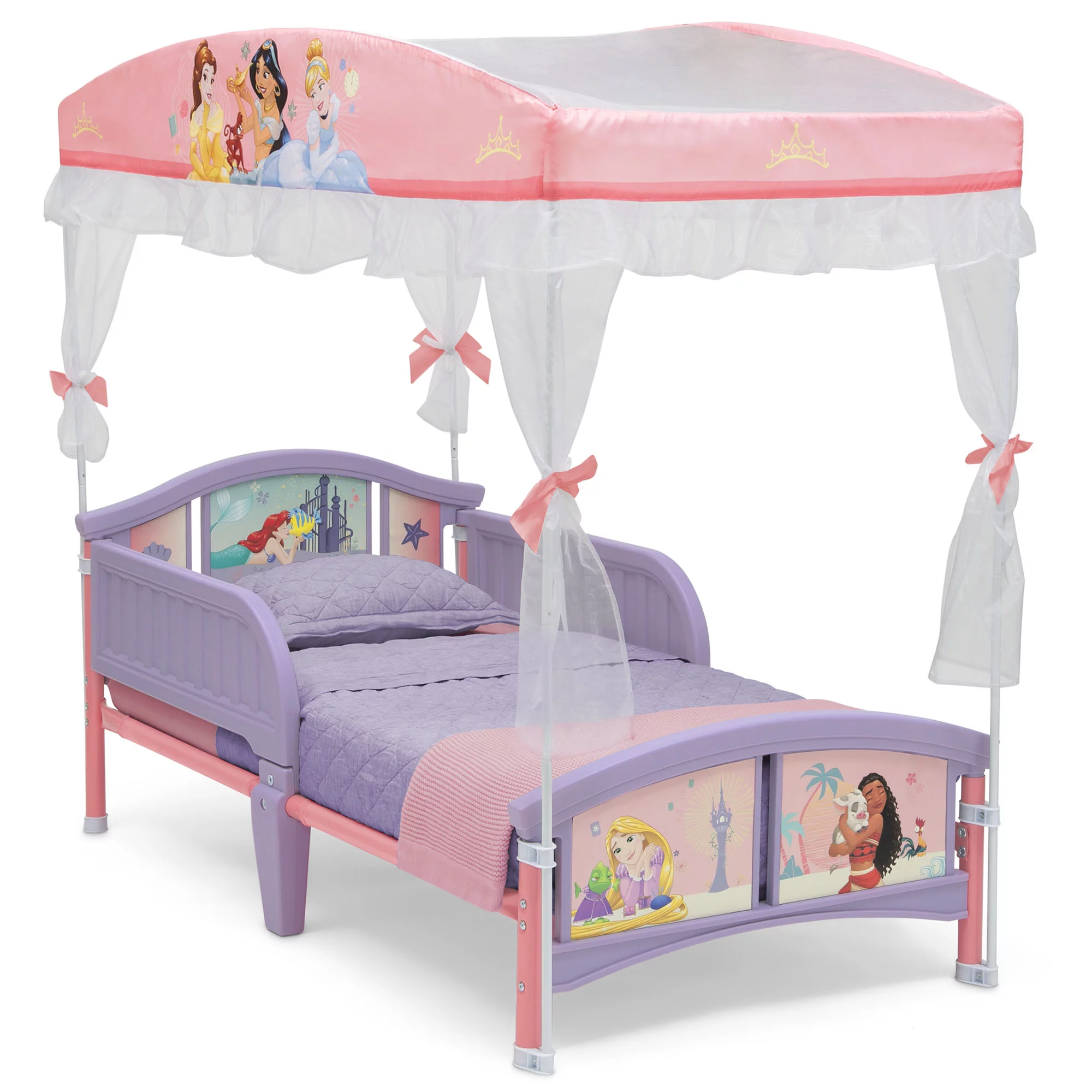 Disney Princess Plastic Toddler Bed with Canopy