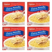 (4 Pack) Lipton Extra Noodle Soup Noodle Soup Mix, 4.9 oz