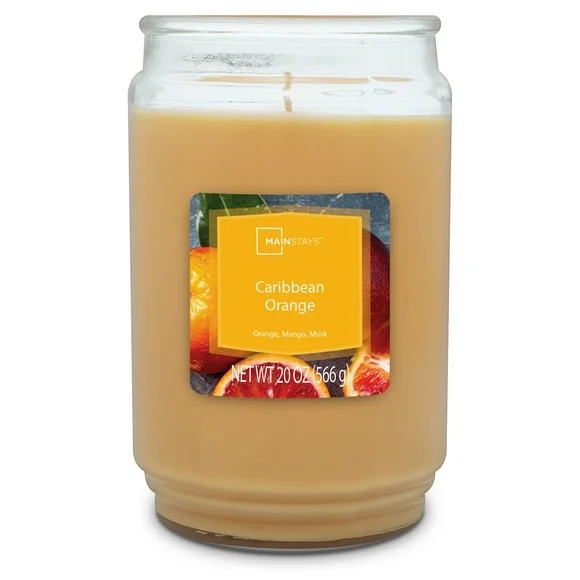 Mainstays Caribbean Orange Scented Single Wick Candle, 20 oz.