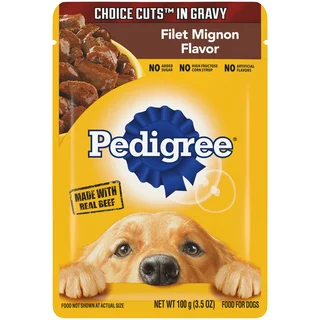 Pedigree Filet Mignon in Gravy Wet Dog Food for Adult Dog, 3.5 oz. Pouch