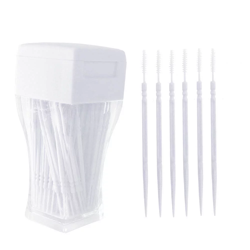 MIXFEER 200 PCS Toothpick Brush Double-ended Toothpicks Cleaning Tool Oral Care Tooth Sticks