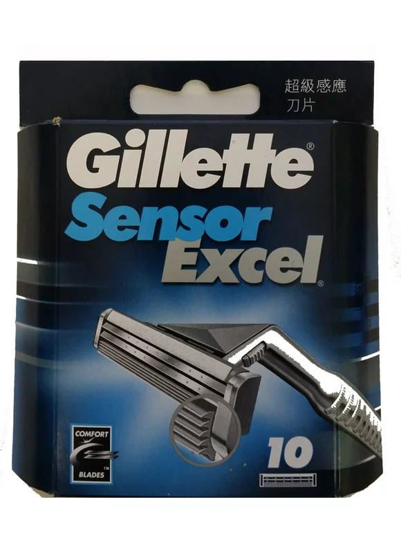 Gillette Sensor Excel Refill Blades - 10 Cartridges