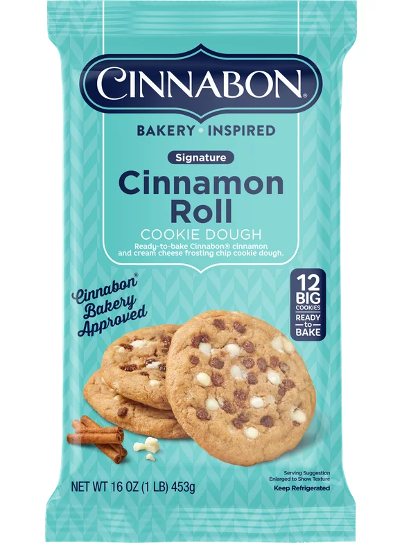 Cinnabon Cinnamon Roll Ready to Bake Cookies, 12 Count (16oz)