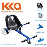 Blue Hoverboard Seat Attachment, Hover Go Kart, Hoverboard Go Cart Accessories, Heavy Duty Frame, Fun for Kids Fits 6.5"/8"/10", Go Kart Conversion Kit For Hoverboard