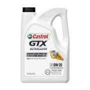 Castrol GTX Ultraclean 0W-20 Synthetic Blend Motor Oil, 5 Quarts
