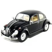 6" Kinsmart 1967 Volkswagen Classical Beetle VW diecast 1:24 model toy Black