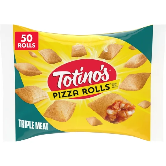 Totino's Pizza Rolls, Triple Meat, Frozen Snacks, 24.8 oz, 50 ct