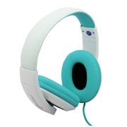 Over The Ear Stereo Kids Mobile Wired Headphone with in-Line Microphone Headphone White Red