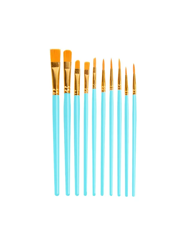 Ausyst Stationary Plastic Rod Oil Brush Set Painting Watercolor Hand Painted Art Brush Oil Brush Set Clearance