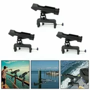 2-DAY DELIVERY Motor Genic Adjustable Boat Fishing Pole Rod Holder Clamp-on Rail 4.7inches Fits Kayak UA