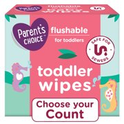 Parent's Choice Flushable for Toddlers Melonberry Scented Wipes, Choose Count