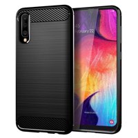 Samsung Galaxy A50 Case, Dteck Soft TPU Brushed Anti-Fingerprint Protective Phone Case Cover for Samsung Galaxy A50 2019 6.4"(Black Brushed TPU)