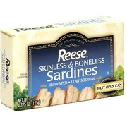 Reese Skinless Boneless Sardines With Water, 4.375 oz (Pack of 10)