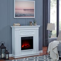 Bold Flame 38 inch Wall/Corner Electric Fireplace in White