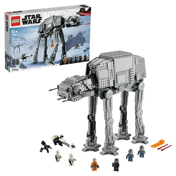 LEGO Star Wars AT-AT Walker 75288 Building Toy, 40th Anniversary Collectible Figure Set, Room Décor, Gift Idea for Kids, Boys & Girls with 6 Minifigures