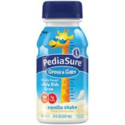 PediaSure Grow & Gain Pediatric Oral Supplement Vanilla Shake Flavor 8 oz. Bottle Pack of 6