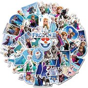 50Pcs Frozen Stickers Waterproof Vinyl Stickers for Water Bottle Luggage Bike Car Decals Anna and Elsa Stickers for Kids(Frozen)