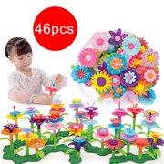 Yesbay 46Pcs/Set DIY Bouquet Flower Arrangement Playset Building Blocks Education Toy,Building Flower Toy 1#,1#