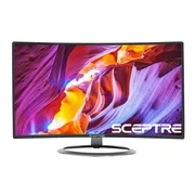 Sceptre C249W-1920R 24" Curved 75Hz Gaming LED Monitor 1080P HDMI DisplayPort VGA Speakers Ultra Thin Metal Black 2018